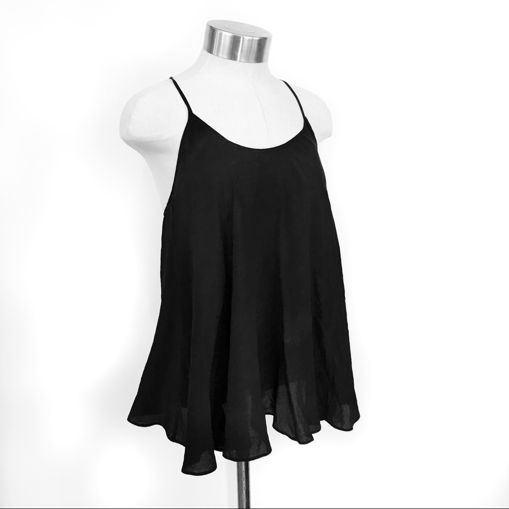 All saints black silk tank - Picture 4 of 6